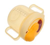 GALPADA Gobelet pour Garçon Fille et Adultes avec Paille Déversement Tasse Apprentissage Ergonomique pour Tout Petits et Personnes Âgées Bouteille Silicone Jaune