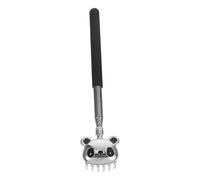 GALPADA Gratte-Dos Extensible en Acier Inoxydable Forme Panda Outil de Massage Dos Portable Grattoir Métallique Ajustable Noir pour Bien-Domicile Chatouiller et Soulager Démangeaisons