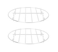 GALPADA Grille de Cuisson à Petite Maille 2 Pièces en Acier Inoxydable Panier Vapeur Rigide Support de Cuisson Argenté pour Cuiseur Vapeur Maison