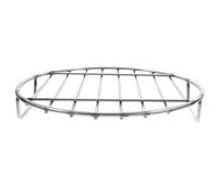 GALPADA Grille de Cuisson Ronde en Acier Inoxydable avec Poignée pour Barbecue, Accessoire Multifonction pour Poulet et Côtes, pour Camping Cuisine Extérieure
