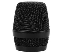 GALPADA Grille de remplacement pour microphone, cache-micro en métal noir, accessoire pour microphone sans fil, réduction des interférences, pour artistes de scène et KTV