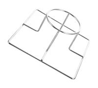 GALPADA Grille de Rôtissage pour Poulet, Rôtissoire à Dinde Multifonction en Acier Inoxydable, Argenté, pour Barbecue et Camping en Plein Air, Résiste la Rouille, Gain de Temps