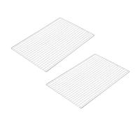 GALPADA Grilles de Cuisson en INOX 48X30 CM Lot de 2, Filets Antiadhésifs Résistants la Chaleur, Accessoires pour Griller Pizzas et Brochettes en Extérieur