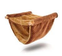 GALPADA Hamac Suspendu Confortable et Chaud pour Hamster et Chinchillas, en Tissu Doux Marron, Taille L, Nid Douillet pour Petits Rongeurs, Usage Maison et Animalerie