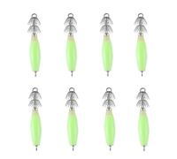 GALPADA Hameçons Lumineux Crochet Double Couche Lot de 4 en Acier Inoxydable pour Résistant à la Corrosion pour Pêche Calmar et Seiche Adapté Eau Douce et Eau Salée