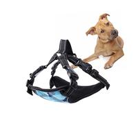 GALPADA Harnais Chien Respirant Maille avec Bande Réfléchissante Camouflage Bleu S Gilet Sécurité Anti-Traction pour Promenade et Voiture