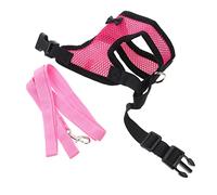 GALPADA Harnais De Dressage pour Poulets Respirant en Maille Réglable s Taille Rose Harnais pour Oies Et Canards Promenade en Extérieur Animaux De Basse-Cour