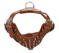 GALPADA Harnais pour Chien Clous Ronds en Métal, Réglable pour Chiots, Confortable et Polyvalent, Tour de Poitrine 65-85cm, Tour de Cou 42-65cm, pour Activités en Extérieur