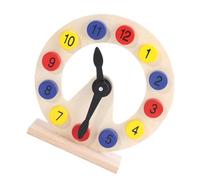 GALPADA Horloge Éducative Bois Multifonction pour Garçon Fille Apprentissage des Chiffres Couleurs et Formes Développement Intellectuel Adapté Garçons et Filles
