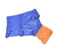 GALPADA Housse de Bain pour Chat Ajustable Maille Respirante Résistante aux Griffures pour Toilettage Bain Coupe des Ongles et Soins des Chatons Bleu/Orange