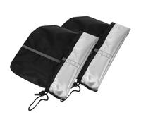 GALPADA Housses de Rétroviseurs Extérieurs pour Voiture 2pcs en Tissu Oxford Noir, Protection Imperméable et Anti-neige pour Stationnement en Extérieur