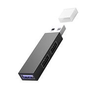 GALPADA Hub USB 3 Ports Concentrateur Portable Polyvalent, Adaptateur Informatique Compact Haute Vitesse pour Transfert De Données Et Charge, Compatible Pc Et Ordinateur Portable, Design Léger Noir