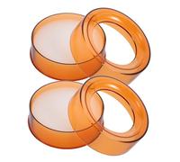 GALPADA Humidificateur de Doigt Rond Orange 2pcs pour Comptage Rapide D'argenté et Documents, Éponge en Plastique Facile à Nettoyer, pour Magasins et Institutions Financières