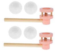 GALPADA Jeu de Boules Flottantes Bois Éducatif de Soufflage pour Garçon Fille Développement Contrôle Respiration et Coordination de Rose