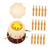GALPADA Jeu de Société pour Garçon et Filles avec Poussins Jeu de Roulette Interactif Jouet Tonneau Développement Cognitif pour Fête et Activités Familiales 1 Set