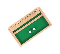 GALPADA Jeu Éducatif Bois Shut The Box Plateau Mathématique Interactif pour Famille et Garçon Fille Jeu de Dés Classique Multifonction pour Soirées École Fête et Pub Cadeau Anniversaire