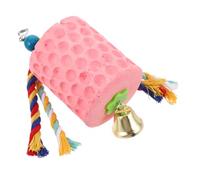 GALPADA Jouet à Mâcher pour Oiseaux avec Clochette Pierre à Aiguiser pour Bec Oiseau Friandises pour Perruches Calopsittes Conures Quaker Perroquet du Sénégal