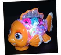 GALPADA Jouet Poisson Mécanique Lumineux Multicolore pour Tout-Petits De 1 à 3 Ans Voiture à Rouages Sons Ensemble Poisson Jouet Tournevis pour Motricité Fine Et Jeu D'intérieur