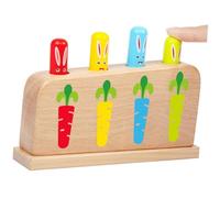 GALPADA Jouet Pop-up en Bois pour Garçon Et Filles, Jouet Éducatif Précoce, Taille Standard, Surface Lisse, Couleurs Variées, Jeu D'éveil pour Bébés, Stimule Coordination Œil-Main, Lot Aléatoire