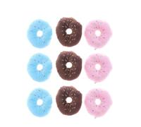 GALPADA Jouets à Mâcher pour Chiens en Peluche Forme Donut Jaune, 9 Pièces pour Chiots, Nettoient Les Dents et Soulagent la Solitude, Jouets Sonores Résistants