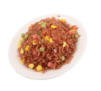 GALPADA Jouets De Cuisine Faux Riz Frit Accessoires Alimentaires Réalistes pour Modèle De Jeu De Restauration Rapide Simulateur De Nourriture pour Table Et Armoire