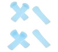GALPADA Kit 6 Pièces de Cuillères en Silicone Bleu pour Nettoyer les Oreilles Rapidement, Outil de Nettoyage Remplaçable pour Adultes, Adapté Bouche et Nez