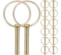 GALPADA Kit Assortiment 16 Goupilles de Lynch en Fer Or Résistantes la Rouille pour Remorques et Camions, Libération Rapide, pour Jardin et Tondeuse