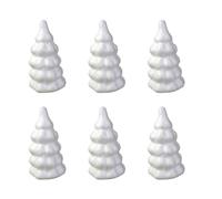 GALPADA Kit de 6 Pièces de Décoration de Tour pour Sapin de Noël en Mousse Blanche, Créatif et Fait Main, pour Garçon et Filles la Maison Bureau