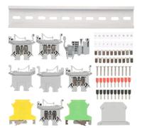 GALPADA Kit de Borniers Uk-2.5b Résistant à L'usure en Alliage de Zinc et Abs Bornier à Vis pour Rail Din pour Rénovation de Garage et Projets DIY