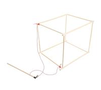 GALPADA Kit de Cadre de Lanterne en Bois Non Finition Bâtons en Bois Beige, Installation Facile et Adapté aux Projets de Bricolage en Extérieur