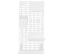 GALPADA Kit de Combinaison pour Panneau Perforé Mural Blanc, Organisateur sans Perçage Étagère de Rangement Multifonction, Boîte Murale pour Bureau, la Cuisine et Maison, Support Pratique