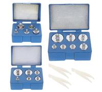GALPADA Kit de Poids D'étalonnage et Conception à Boîte Séparée en Acier 3 Boîtes Support de Calibration Flexible pour Balances Électroniques et Balances de Laboratoire