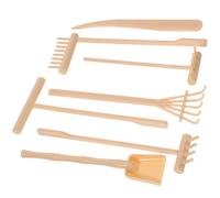 GALPADA Kit De Râteaux De Jardin Zen Et Outil De Râteau à Sable pour Contemplation, Ensemble 7 Pièces 6 Mini Râteaux Jaunes Et 1 Grand Râteau Beige, pour Création De Jardins Zen, Finition