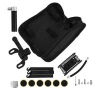 GALPADA Kit de Réparation de Pneu de Vélo Noir Kit de Réparation de Pneu Crevé de Vélo Mini Pompe et Leviers Maison