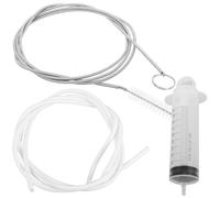 GALPADA Kit Débouchage Drain Voiture 3 Pièces avec Brosse Métallique Flexible, D’injection 100 Ml et Tube Adaptable pour Nettoyage Canalisation Toit Ouvrant et Évacuation Réfrigérateur