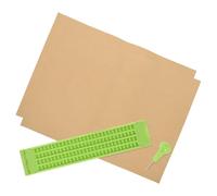 GALPADA Kit D'écriture Braille 27 Lignes 30 Cellules Stylet Et 2 Feuilles D'exercice Plaque En Plastique Pour Aveugles Réutilisable Et