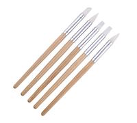 GALPADA Kit D'outils de Poterie 5 Pièces en Bois et Silicone pour Modelage et Sculpture d'argile Polymère, pour Projets Artistiques et Lissage Précis