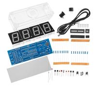 GALPADA Kit Horloge Numérique LED DIY à Microprocesseur Unique Composants Robuste Programmable et Facile à Assembler Horloge Digitale Électronique sans Piles Affichage Bleu