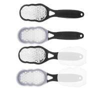 GALPADA Kit Pédicure 4 Limes à Pieds en Acier Inoxydable Couvercle Râpe à Callosités Manuelle pour Enlever Peaux Mortes et Cors Soin des Pieds à Domicile Salon Outil Solide Doux et Lisses