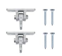 GALPADA Kit Suspendre Robuste pour Balançoire ExtéRieure Crochets en Acier Coulé Argenté et 4 Vis, IDÉal pour Chaise Hamac et Fauteuil en Rotin