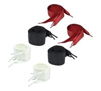 GALPADA Lacets de Chaussures Ruban en Soie Élégant Larges et Plats en Satin 6 Paires en Polyester pour Baskets et Bottes, pour Fêtes et Occasions Variées