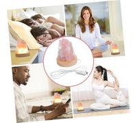 GALPADA Lampe à Parfum Pierre de Cristal Rose sans Huile Essentielle Lumière Ambiance Élégante pour Salon et Décoration Intérieure Diffuseur sans Flamme Pollution
