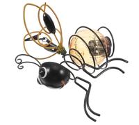 GALPADA Lampe Décorative Solaire Abeille pour Jardin Terrasse et Patio Lampe Extérieure Étanche Peint avec Options de Suspension Polyvalentes