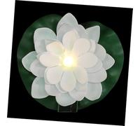 GALPADA Lampe Solaire De Fleur Flottante Blanche pour Piscine Extérieure Décoration Jardin Étanche Lumière Solaire Décorative à LED Lampe De Nuit en Plastique Solide