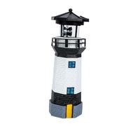 GALPADA Lampe Solaire Rotative Résine Phare LED Décoration Jardin Extérieur Éclairage Patio Ambiance Chaleureuse