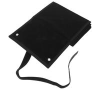 GALPADA Livret de Patchs Auto-agrippants Livre de Patchs Auto-agrippants Pliable Noir Toile Oxford Panneau à Bandes Auto-agrippantes Accordéon Mural pour Collectionneurs de Badges
