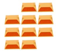 GALPADA Lot de 10 Balises Réfléchissantes en Plastique Jaune Double Face Marquages Routiers de Sécurité Haute Visibilité pour Chaussées Parkings et Allées Balises de Bord de Route