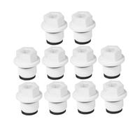 GALPADA Lot de 10 Bouchons de Rechange pour Bouillotte Blanc Bouchon Filetage Mâle 4 Points Double Joint en Caoutchouc Pièce Détachée Étanche pour Paquet à Eau Chaude Usage Familial et