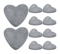 GALPADA Lot de 10 galets pierre en forme de cœur, 5 cm, surface lisse, bords arrondis, adaptés aux activités créatives pour enfants et loisirs manuels