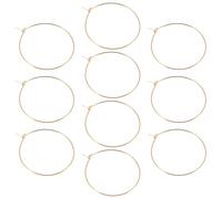 GALPADA Lot de 10 Grandes Boucles D'oreilles Créoles en Acier Inoxydable Plaqué Or 35 Mm, Légères et Fines, Boucles D'oreilles Rondes Surdimensionnées pour Femmes, Bijoux pour Fête